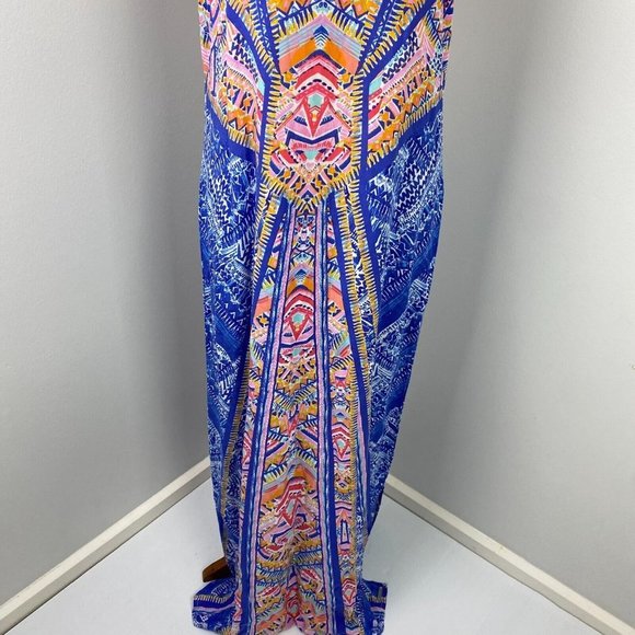 Mambo Size 10 Women's Maxi Summer Dress Colourful Lightweight - Picture 3 of 11